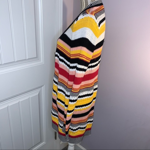 Peck & Peck Multi Color Striped Knit Cardigan - Picture 2 of 12